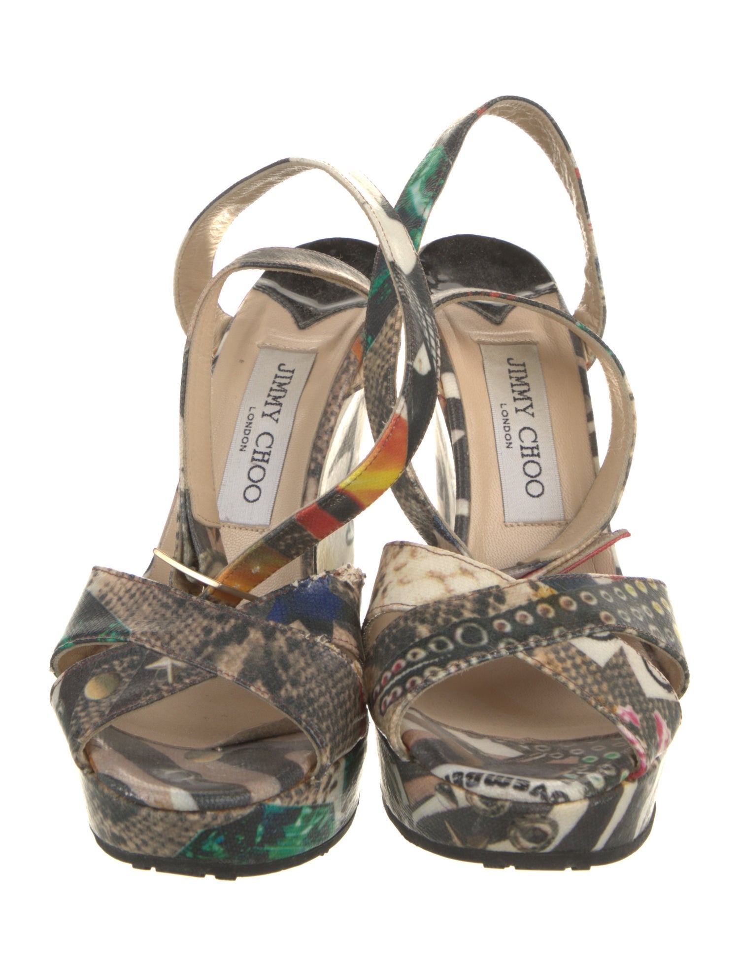 Jimmy Choo Leather Printed D'Orsay Pumps